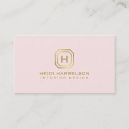 Glam Box Logo Monogram op Roze Designer Visitekaartje