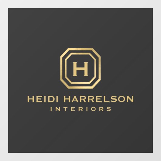 Glam Box Logo Monogram Raamsticker (Vel)