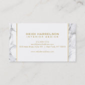 Glam Box Logo Monogram Wit Marmer Visitekaartje (Achterkant)