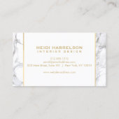 Glam Box Logo Monogram Wit Marmer Visitekaartje (Achterkant)