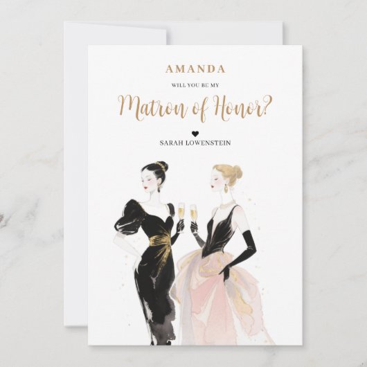 Glam Bridal Party Two Exquisite Ladies Proposal (Voorkant)