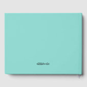 Glam BRIDE Blauwgroen Blue Bridal Wedding Shower Gastenboek (Achterkant)