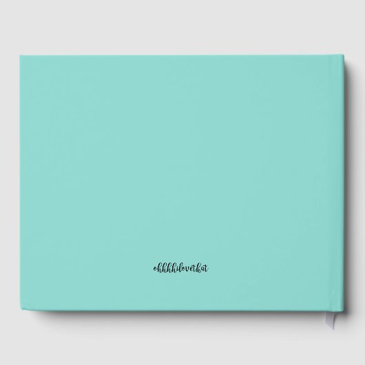 Glam BRIDE Blauwgroen Blue Bridal Wedding Shower Gastenboek (Achterkant)