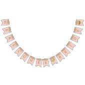 Glam Bride Pink Gold Sparkle Sprinkle Showparty Vlaggetjes (Alle)