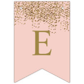 Glam Bride Pink Gold Sparkle Sprinkle Showparty Vlaggetjes (Tweede vlag)