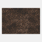 Glam Brown Black Burgundy Leopard Print Inpakpapier Vel (Voorkant)