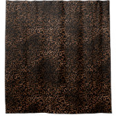 Glam Brown Black Leopard Print Douchegordijn (Voorkant)