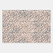 Glam Brown Black Leopard Print Inpakpapier Vel (Voorkant 2)