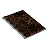 Glam Brown Black Leopard Print Notitieboek (Rechterzijde)
