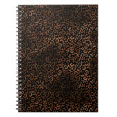 Glam Brown Black Leopard Print Notitieboek (Voorkant)
