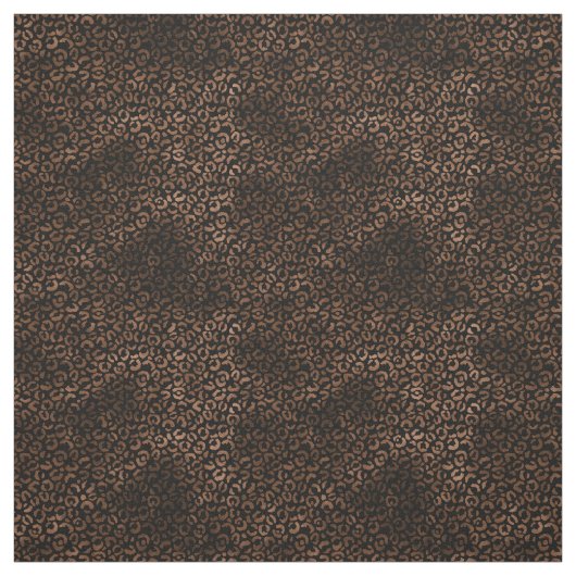 Glam Brown Black Leopard Print Stof (Swatch)