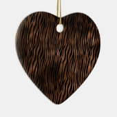 Glam Brown Black Zebra Print Keramisch Ornament (Rechts)