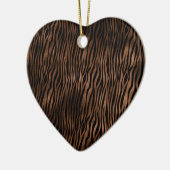Glam Brown Black Zebra Print Keramisch Ornament (Links)