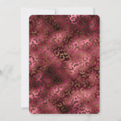 Glam Brown Bourgondië Leopard Print vrijgezellenfe Kaart (Achterkant)