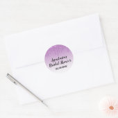 Glam bruiloftfeest paarse glittersprankels glinste ronde sticker (Envelop)
