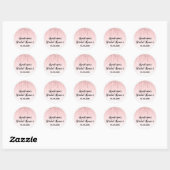 Glam bruiloftsfeest Roze Roségoud Glitterdruppels Ronde Sticker (Vel)