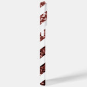 Glam Bruin Rood Glitter schittert Wit Chevron Case-Mate iPhone Case (Achterkant / Rechts)