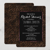 Glam Bruin Zwart Leopard Print vrijgezellenfeest Kaart (Voorkant / Achterkant)