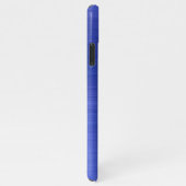 Glam Brushed Metallic Royal Blue Monogram iPhone Hoesje (Rechterkant)