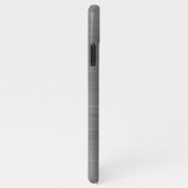 Glam Brushed Metallic Silver Grey Monogram iPhone Hoesje (Rechterkant)