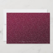 Glam burgundy calligraphy vintage bruiloft kaart (Achterkant)