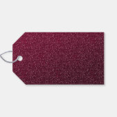 Glam burgundy glitter kalligrafie bedankt cadeaulabel (Achterkant Horizontaal)