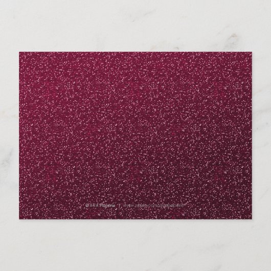 Glam burgundy kalligrafie accommodatie informatiekaartje (Achterkant)