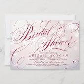 Glam burgundy  kalligrafie Vrijgezellenfeest Kaart (Voorkant)