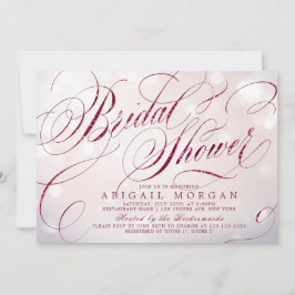 Glam burgundy  kalligrafie Vrijgezellenfeest Kaart