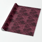Glam Burgundy Leopard Print Cadeaupapier (Uitgerold)