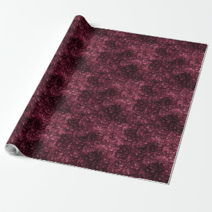 Glam Burgundy Leopard Print Cadeaupapier
