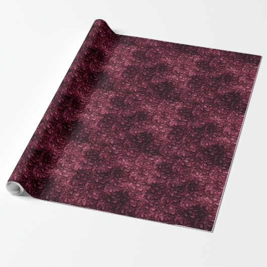 Glam Burgundy Leopard Print Cadeaupapier (Uitgerold)