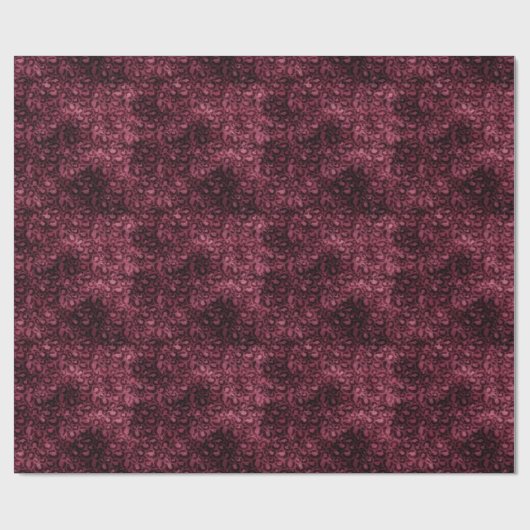 Glam Burgundy Leopard Print Cadeaupapier (Vlak)