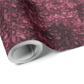 Glam Burgundy Leopard Print Cadeaupapier (Rol Hoek)
