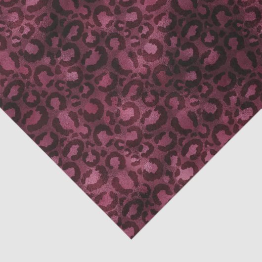 Glam Burgundy Leopard Print Tissuepapier (Detail)