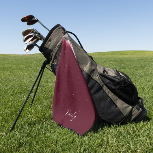 Glam Burgundy Persoonlijk Golfhanddoek (Groen)