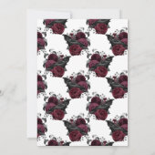  Glam Burgundy Raven Gothic Vrijgezellenfeest Kaart (Achterkant)