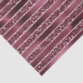 Glam Burgundy Red Rose Blush Glitter Stripes Tissuepapier (Detail)
