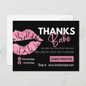 Glam Business - Hartelijk dank voor uw kaart (Voorkant / Achterkant)