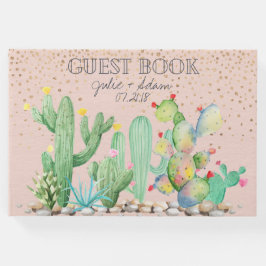 Glam Cactus bruiloft aangepaste gastenboek