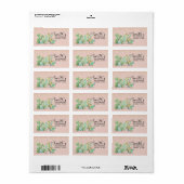 Glam Cactus Bruiloft Retouradreslabels Etiket (Full Sheet)