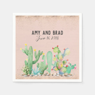 Glam Cactus Bruiloft Servet