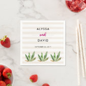 Glam Cactus | Desert Stripes Bruiloft Servetten (Insitu)