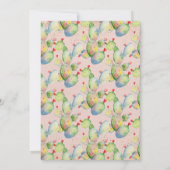 Glam Cactus Fiesta Wedding Invitation Kaart (Achterkant)