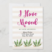 Glam Cactus | Verander adres woestijnstrepen Aankondiging (Voorkant)