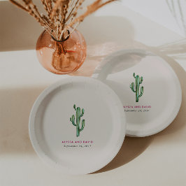 Glam Cactus Wedding Papieren Bordje