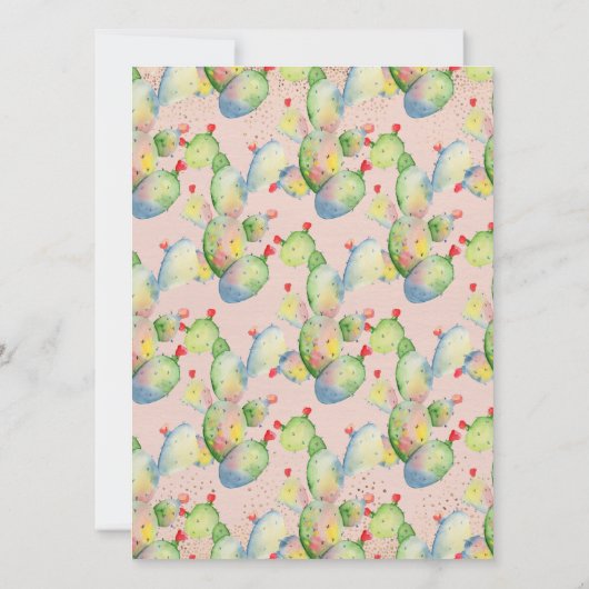 Glam Cactus Wedding Save the Date (Achterkant)