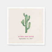 Glam Cactus Wedding Servet (Voorkant)
