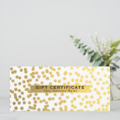 Glam Cadeaubon Folie wit en goud  (Staand voorkant)