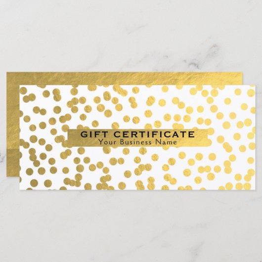 Glam Cadeaubon Folie wit en goud (Voorkant / Achterkant)